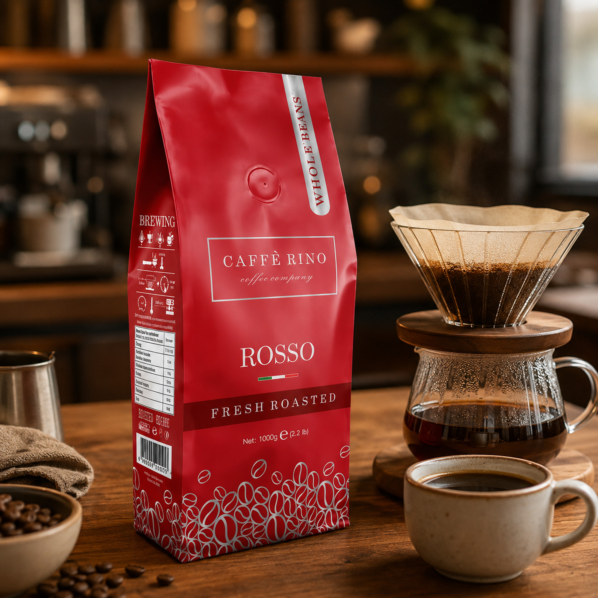 Caffe Rino Filtre Kahve Rosso Öğütülmüş - Görsel 2